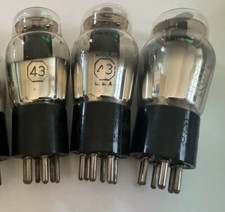 1- Type 43 NOS Rca Cunningham Engraved Base Power Pentode St Bottle Globe Tube