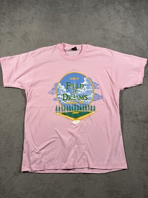 VINTAGE  Field of Dreams Shirt Adult XL 80s Single Stitch Movie Promo Stars USA
