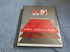 1990's FORD DEALER RED CARPET LEASE USED VEHICLE PLAN DEALER ALBUM BINDER ALONE