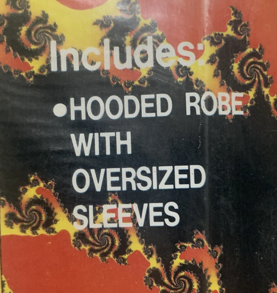 Adult Grim Reaper Death Black Hooded Cloak Robe Halloween Costume One Size NEW - Image 2 of 4