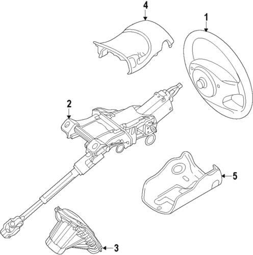Conjunto de volante para Ford Fusion 2016 (N/P DS7Z-3600-CF)