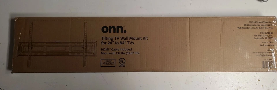 Kit de montaje en pared para TV inclinable para televisores de 24" a 84" vienen con cable HDMI Foto 2 de 4