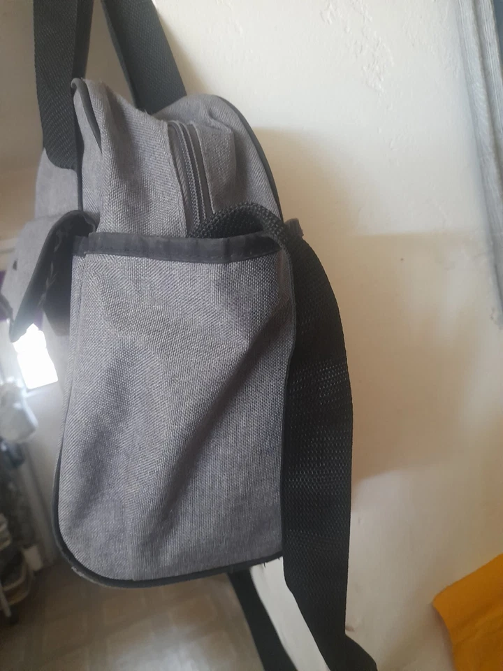 Carter’s Essence Gray Rainfall Diaper Bag Tote Large Clean Pockets - Image 2 of 3