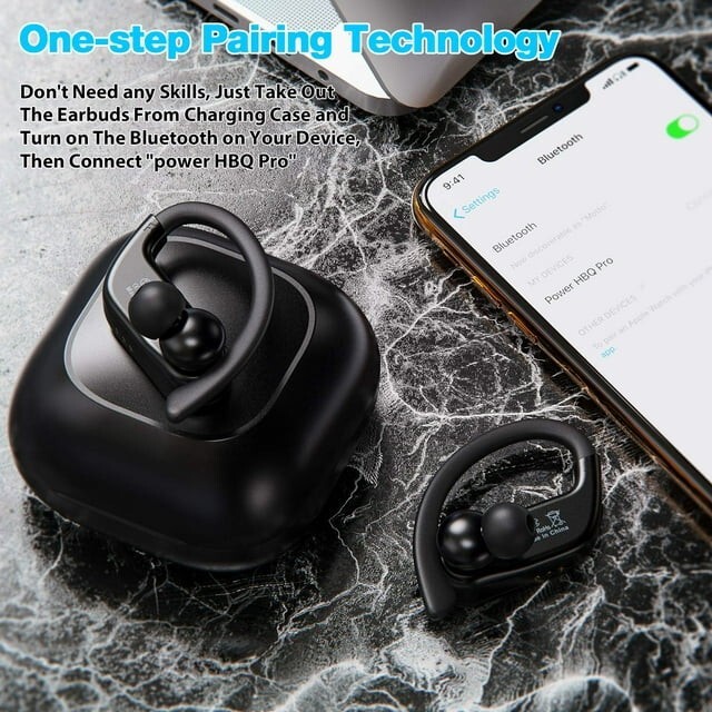 Wireless Earbuds Bluetooth Headphones 5.0 True Wireless Sport Earphones Built-in