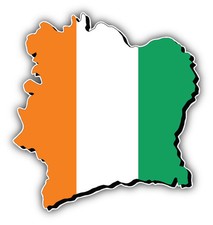 Ireland Map Flag Car Bumper Sticker Decal 5'' x 5''