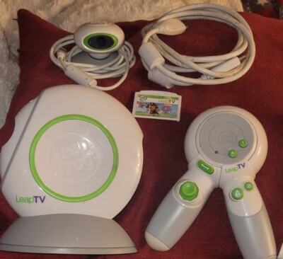 Leap Frog LeapTV Educational Video Game System W/ All Cords 3 Games 2 Controller