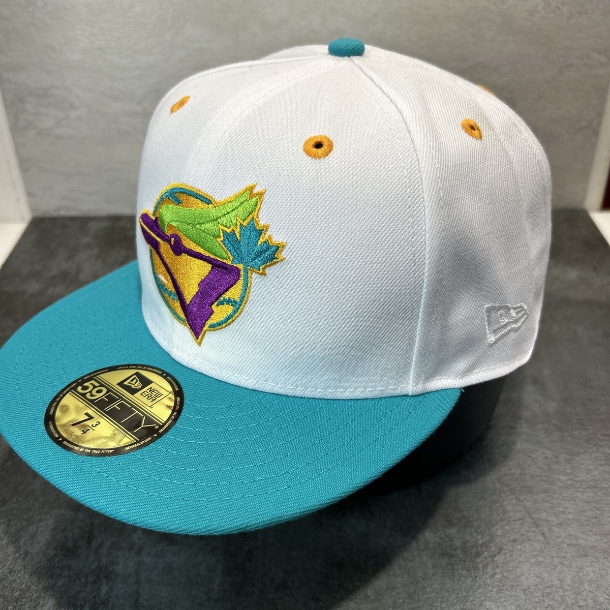 Toronto Blue Jays Hat New Era 59FIFTY Fitted Teal Lime PRM 7