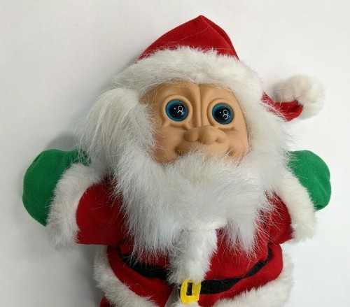 Muñeca Russ Troll Vintage 12" Mr. Santa Navidad Peluche Papá Noel Traje - Imagen 3 de 5