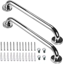 2 Pack 16 Inch Shower Grab Bar, ZUEXT Chrome Stainless Steel Bathroom Grab Bar,