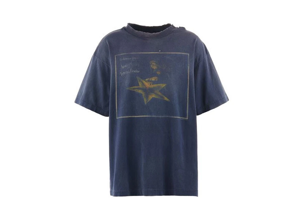 Camiseta SAINT Mxxxxxx x Cactus Plant Flea Market SS Estrella Azul Marino Talla M-XXL Foto 2 de 3