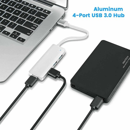 Multi USB 3.0 to 4 Hub Port High Speed Compact Expansion Splitter Alloy Lot - Picture 2 of 14