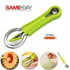 4 in1 Stainless Steel Fruit Tool Set Melon Baller Scoop Watermelon Cutter Supply