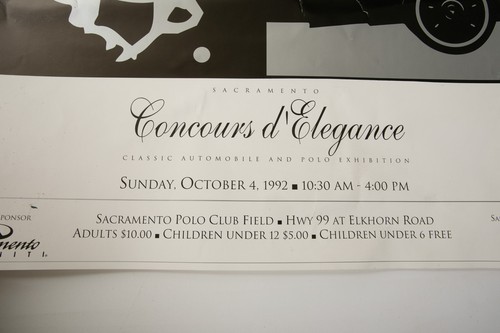 Concours d'Elegance Poster (PSTR-64) Capital Sacramento Car Show 1992 PS - Bild 9 von 9