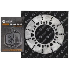 NICHE Brake Rotor Pad Kit for Kawasaki 43082-1062 Rear Right Semi Metallic
