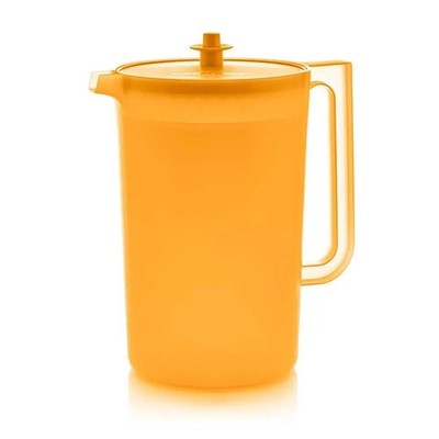 NEW Tupperware Classic Pitcher 1 Gallon Servalier Push Button Seal Papaya