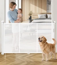 Retractable Baby Gates for Stairs, 78" Wide Retractable Dog Gate Pet Gate, 34...