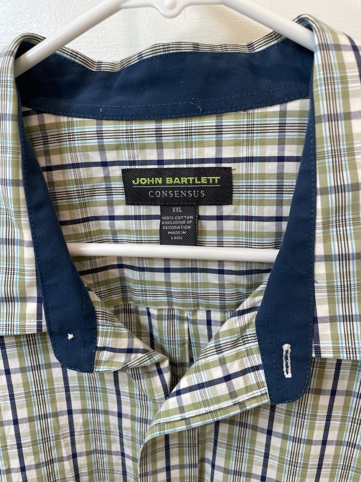 John Bartlett Consensus XXL Plaid Button Down Shi… - image 2