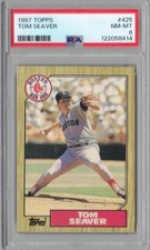 1987 Topps #425, Tom Seaver, Boston Red Sox, PSA 8, NM-MT, Last Player Card