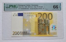 RoE6 EUR-6a / Pick 19x, 200 EUR 2002 DRAGHI, GEM UNC, PMG 66 EPQ