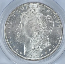 1880-S Morgan Silver Dollar BU - Key Date - Brilliant Uncirculated 90% Silver