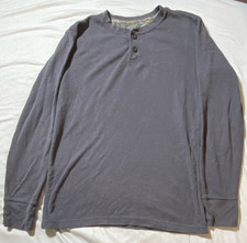 Realtree Men s Solid Gray Waffle Knit Long Sleeve Henley T-Shirt S