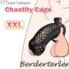 XXL Size Male Chastity Cage Lightweight Chastity Device Large Big Size Lock Cage