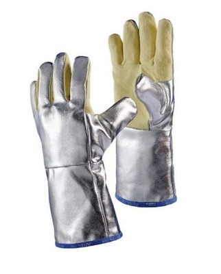 JUTEC Hitzeschutzhandschuhe Gr. 9 H115A238-W2 1 Paar Schweißhandschuhe Silber