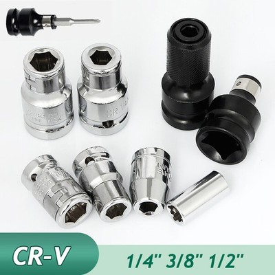 Quadrat Zu Hex Drive Steckschlüssel Bit Set 1/4 Zu 3/8 1/2 Ratsche Tool Adapter