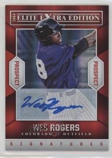 2014 Panini Elite Extra Edition Prospects Red Ink 12/25 Wes Rogers #86 Auto 1h1