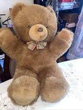 Anico International 20  Brown Stuffed Animal Teddy Bear Plaid