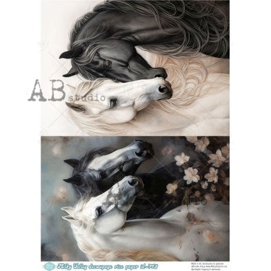 Majestic Horses | A4 Rice Paper | Paper for Decoupage | AB Studios