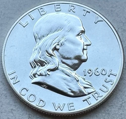 1960 Proof Franklin Half Dollar 90% Silver-INV#8442