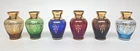 Set of 6 Vecchia Murano Art Glass Vases w/Gold Trim & Edging ~ Beautiful!
