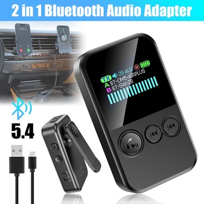 Bluetooth 5.4 Audio Transmitter & Receiver 3.5MM AUX HiFi Music Wireless Adapter