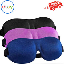 Sleep Eye Mask for Side Sleeper Men Women 3 Pack: 100 Blackout 3D Sleeping Mask