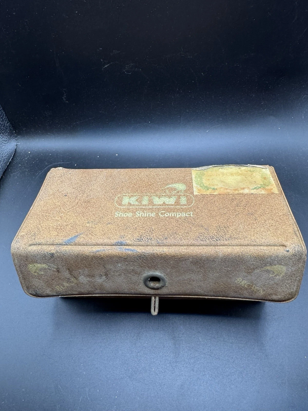Vintage Kiwi Shoe Shine Compact Kit Cavalier Boot Creme Polish Brushes Cloth