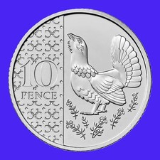 10p Coin. 2026 KING CHARLES III CAPERCAILLIE TEN PENCE COIN BUNC.