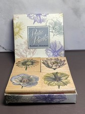 Vintage Hero Arts Rubber Stamps Poetic Print Petals Flowers Daisy Dahlia 2000
