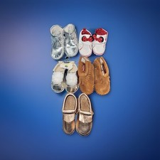 LOT of 5 PAIRS OF BABY TODDLER LITTLE GIRL SHOES ASSORTED STYLES SIZES SEASONS