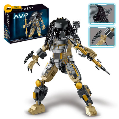 Xenomorph Predator Bausteine Alien Figur Modell für Kinder Spielzeug Geschenk