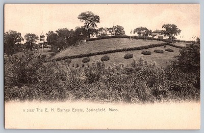 Springfield MA Massachusetts E.H. Barney Estate Early 1900s Postcard Unused