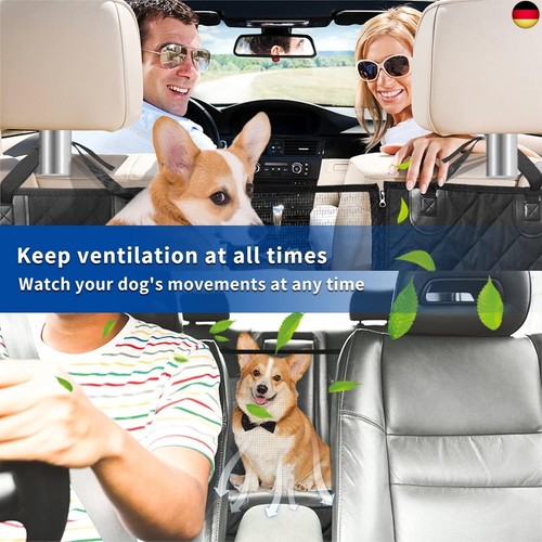 Sosayet Hundedecke Auto Rückbank, 4-in-1 Autoschondecke für Hunde Rücksitz mit S - Bild 3 von 7