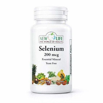 New Life Selenium 200mcg, Essential Mineral, 90 Veg Capsules