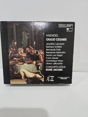 G.F. Handel: Giulio Cesare - Rene Jacobs 3 CD + 1 Box Set 1991 Harmonia Mundi