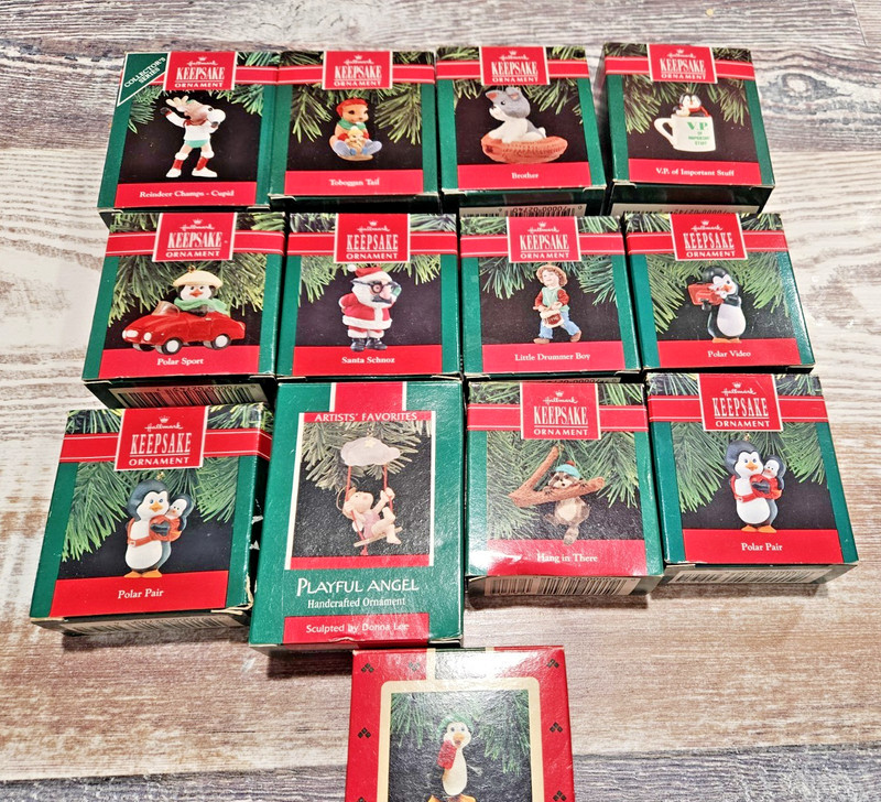 Hallmark Keepsake Christmas Ornaments Lot Of 13 New In Box Vintage Assortment