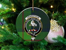 Cranstoun Clan Scottish Tartan Ceramic Ornament