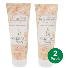 Nakery Beauty Set Body Wash + SkinToning Body Butter Seductive Comfort 3.38 oz 