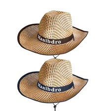 Wide Brim Straw Hat Fishing Cowboy Sun Hat Outdoor UV Protection Sun Hat