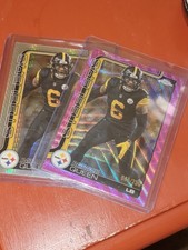 2025 TOPPS CHROME FOOTBALL PATRICK QUEEN PINK WAVE 65/250 AND PRIZM REFRACTORS