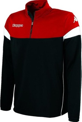 Kappa Novare Sweat Trainingssweatshirt 1/4 Zip schwarz/rot/weiß Gr. XL